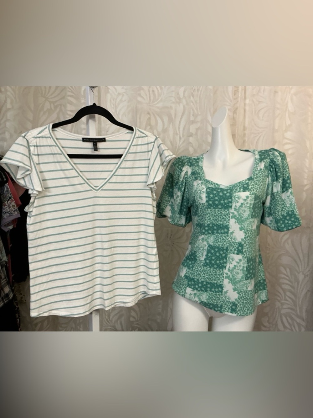 Bundle White House Black Market White Tee and Laura Conrad Short Sleeve Blouse